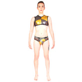 Damian Top With Mesh - Gold / Silver